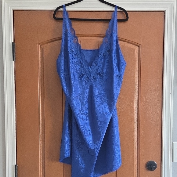 Lingerie Blue Slip On Dress Plus Size - Picture 1 of 4